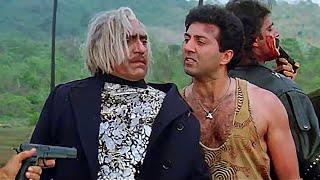 Vishwatma Climax Scene  Sunny Deol Dhamakedar Action  Amrish Puri  Chunky Pandey