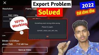 Kinemaster Video Export Problem Solved  something went wrong while saving please try again