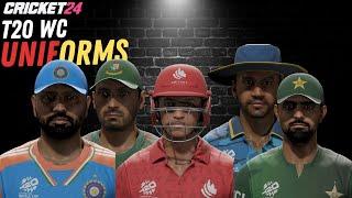 Latest T20 World Cup JERSEYS in Cricket 24