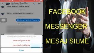 Facebook Messenger Mesaj Silme  Herkesten Sil Özelliği 