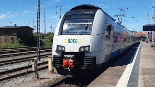 ET 4746 SIEMENS Desiro ML der ODEG als RE9 in Stralsund Hbf