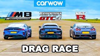 BMW M8 vs Nissan GT-R vs Ferrari V12 - DRAG RACE