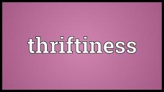 Thriftiness Meaning