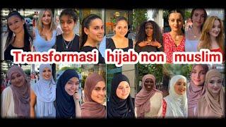 ALL video original transformasi hijab dan reaction non muslim pakai hijab  hijab official