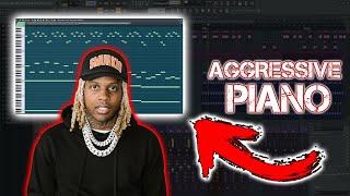 How To Make AGGRESSIVE PIANO Beats For LIL DURK Easy