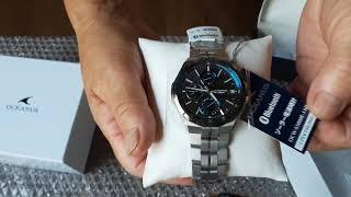 unboxing CASIO MANTA OCEANUS OCW-S5000E-1AJF S5000 Series Review Japan カシオ　オシアナス