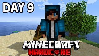 Surviving 100 DAYS On A Deserted Island In Hardcore Minecraft - Day 9