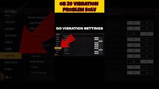 How to solve after OB 39 update in fire button vibration problem#freefire #shorts