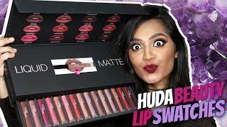 HUDA BEAUTY LIQUID MATTE SWATCHES ON BROWN SKIN  sahursart