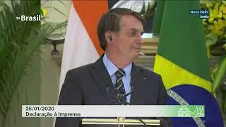 #BrasilNaÍndia O presidente Jair Bolsonaro participou de cerimônia de troca de atos na Índia.