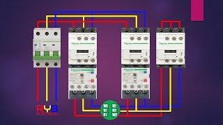 Star delta starter  power circuit wiring diagram