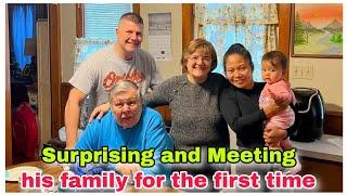 Surprising and Meeting his family for the first time Filipina-American Couple