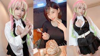 Eimi Fukada cosplays Mitsuri Kanroji