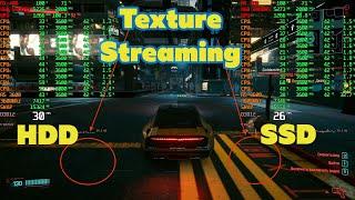 Cyberpunk 2077 HDD vs SSD  Test Texture Streaming  Подгрузка текстур тест хдд против ссд