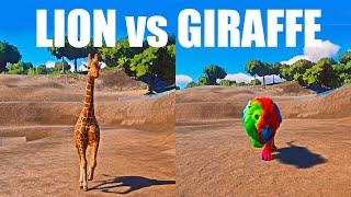 Lion vs Giraffe A Head to Head Speed Race in Planet Zoo