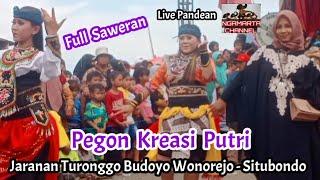 Pegon Putri  Jaranan Turonggo Budoyo Wonorejo - Situbondo  Live Pandean