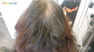 cover grey hair สีน้ำตาลกลบผมหงอก ช่างผมไทยในอังกฤษ Onamol.uk