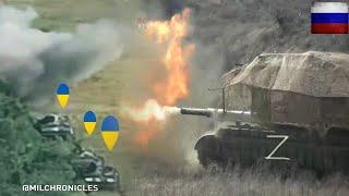 Scary by Direct Fire Russians Ambush Ukrainian Tank Group