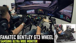 Fanatec 2021 Bentley GT3 Steering Wheel & Direct Drive System + Samsung Curved Ultrawide Monitor