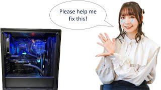 Eng Sub Azumi Waki tries to fix her broken computer using tech tips from her fans
