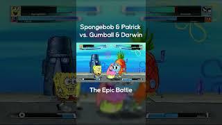 SpongeBob & Patrick vs. Gumball & Darwin - The Epic Battle #shorts #mugen #spongebob #gumball
