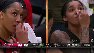 Aja Wilson SMACKS Gabby Williams Who Whacks Aja At Same Time No Flagrant Or Technical Foul Called