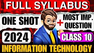 Class 10 IT Full Syllabus Revision  Information Technology class 10 One Shot  It 402 Class 10