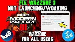 How to fix Warzone 3 Crashing & Not Launching  Easy FIX  - *NEW UPDATE*