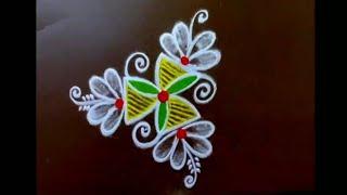 6 Beautiful Beginners Rangoli kolam designs  3*2 dot attractive Rangoli collection  Latest muggulu