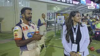 R Shatish sideline interview from Tamil Nadu Premier League