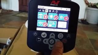 Minelab GPZ 7000 Power On and Menu