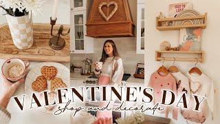 VALENTINES DAY SHOP AND DECORATE WITH ME 2024  homemade coffee creamer + simple decorating ideas 