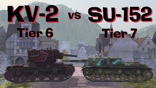 WOT Blitz Face Off  KV-2 vs SU-152