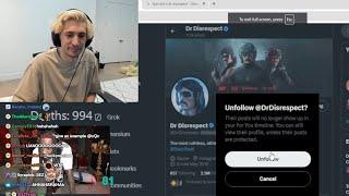 xQc reacts to Kai Cenat Unfollowing Dr Disrespect after being Exposed for Texting a Minor on Twitch