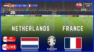 NETHERLANDS VS FRANCE  EN DIRECT  LIVE  UEFA EURO 2024  SIMULATION ET  LIVE SCORE #uefa #euro