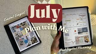 July Plan with Me  digital plan on my IPad with me