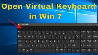 How to open virtual keyboard in Windows 7