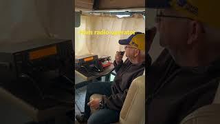 Ham radio operator Neighbor at the campground talks to people from around the world.