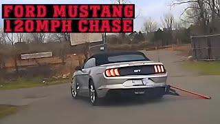 Ford Mustang 120 MPH CHASE. High - Speed Police Pursuits.