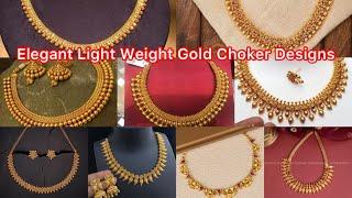 Latest Simple & Unique Gold Choker Necklace Designs For Girls  Gold Necklace Design 2022