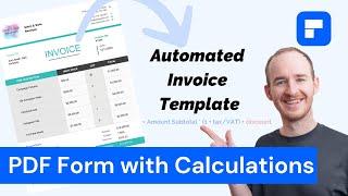 Fillable PDF forms with calculations  How to create automated invoice template