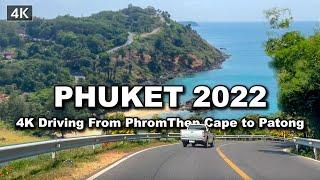 【 4K】Driving on the beach Phuket 2022  Patong  Kata  Karon  PhromThep Cape