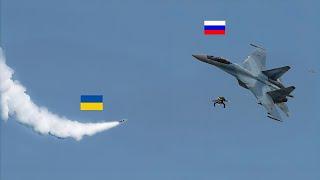 Scary Russias best Sukhoi SU-34 pilot made a terrible mistake while fleeing a Ukrainian missile.