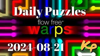 Flow Free Warps - Daily Puzzles - 2024-08-21 - August 21st 2024