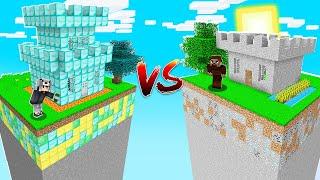 1$ UZAY KALE VS 1000$ UZAY KALE  - Minecraft