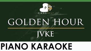 JVKE - golden hour - LOWER Key Piano Karaoke Instrumental