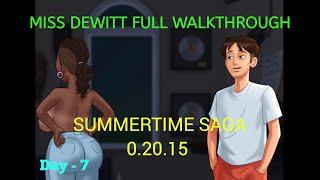 Miss Dewitt Walkthrough Summertime Saga 0.20.15  Miss Dewitt Complete Storyline Day - 7