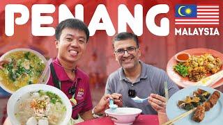 BEST EVER Penang Street Food Tour in Malaysia  I Nasi Kandar + Loh Bak + Char Hor Fun + Ais Kacang