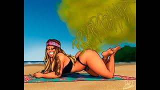 Lolah Vibe Farting on beach
