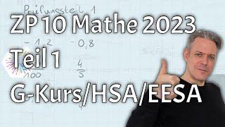 ZP 10 2023 Mathe Teil 1 ohne Hilfsmittel für HSA EESA G-Kurs erklärt